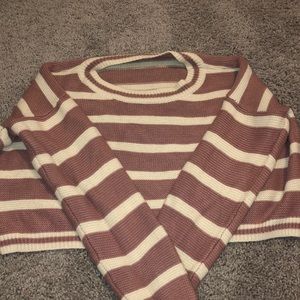 stripe cropped sweater